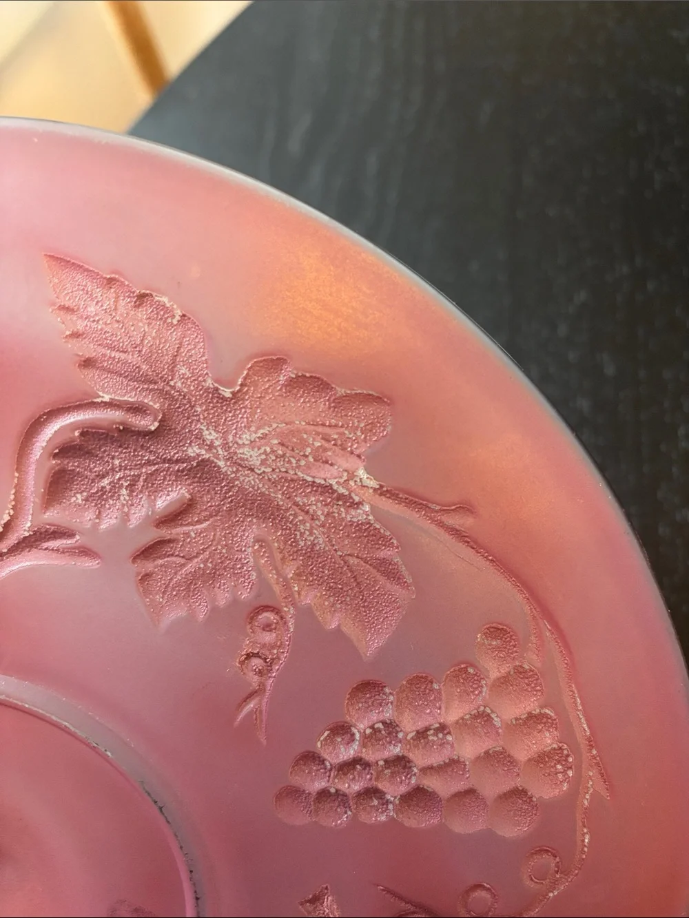 Vintage Pink Depression Glass Center Handle Serving Tray 10